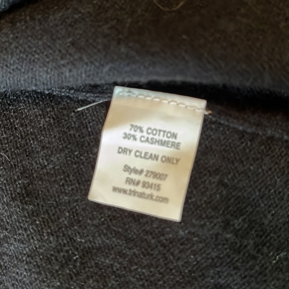 TRINA TURK Size Medium Crop Cardigan Black Gemstones Trim Cashmere Cotton $249 - Picture 14 of 16